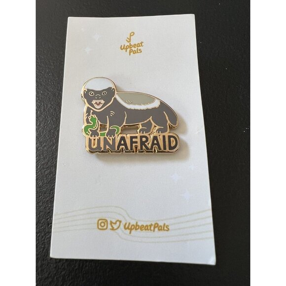 Upbeat Pals UNAFRAID Brooch Pin - Picture 2 of 4